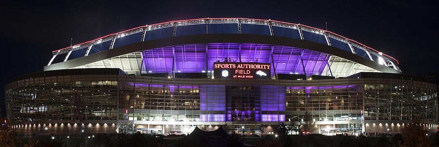 Bronco Stadium Game Night Photograph by Angus HOOPER III - Pixels