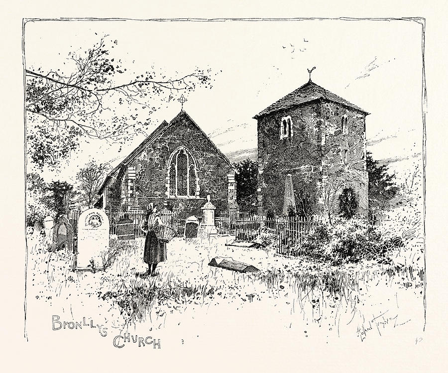 Bronllys Church Drawing by English School - Fine Art America