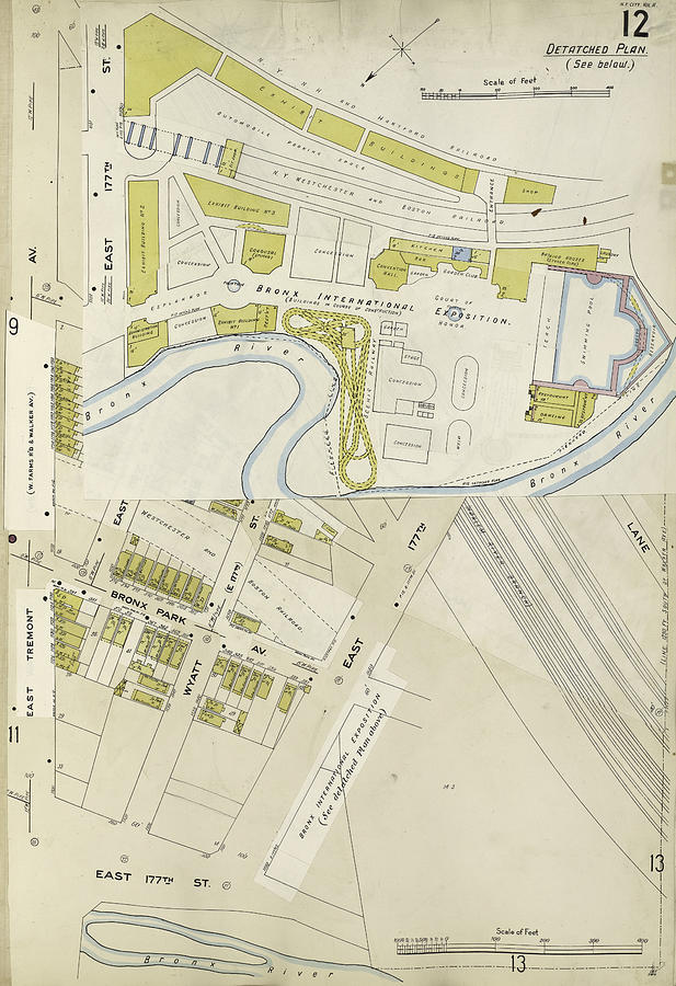 Bronx, V. A, Plate No. 12 Map Bounded By Bronx Drawing by Litz ...