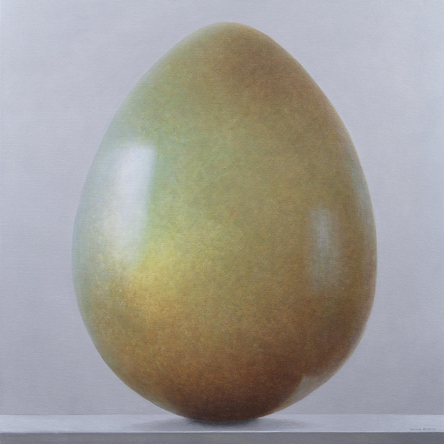 Still Life Painting - Bronze Age Egg  by Lincoln Seligman