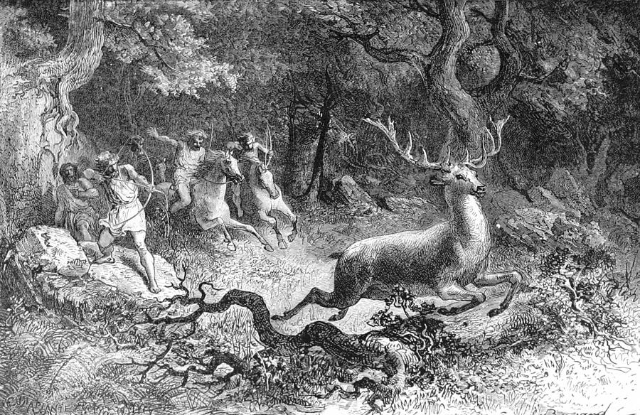 Bronze Age, Hunting Scene Photograph by British Library