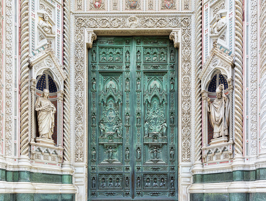 Bronze Doors To The Duomo Santa Maria Photograph by Terryj