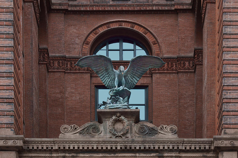 Omaha Photograph - Bronze Eagle - Omaha Building by Nikolyn McDonald