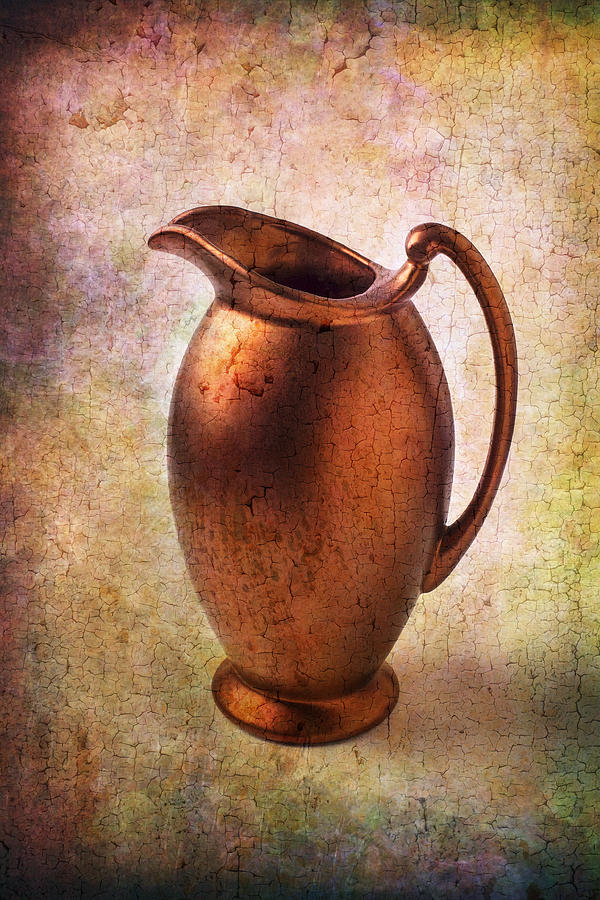 Vase Photograph - Bronze Pitcher by Garry Gay
