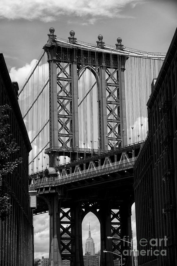 Architecture Photograph - Manhattan Bridge NYC by Peter Dang