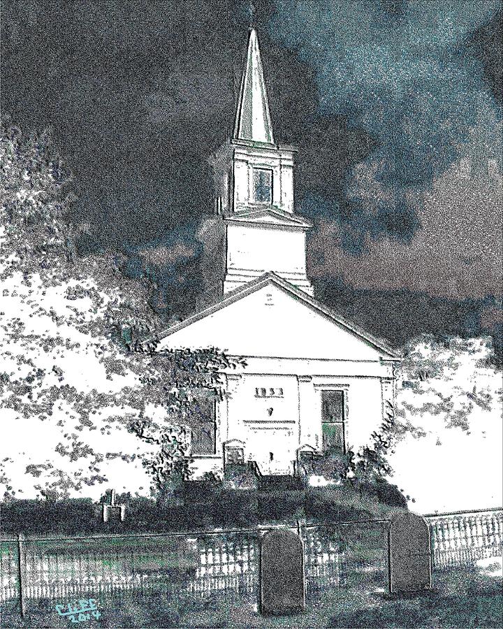 Brookin Maine Baptist Church Painting by Cliff Wilson
