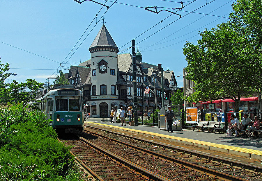 Boston Photograph - Brookline Coolidge Corner Pierce Building by Juergen Roth