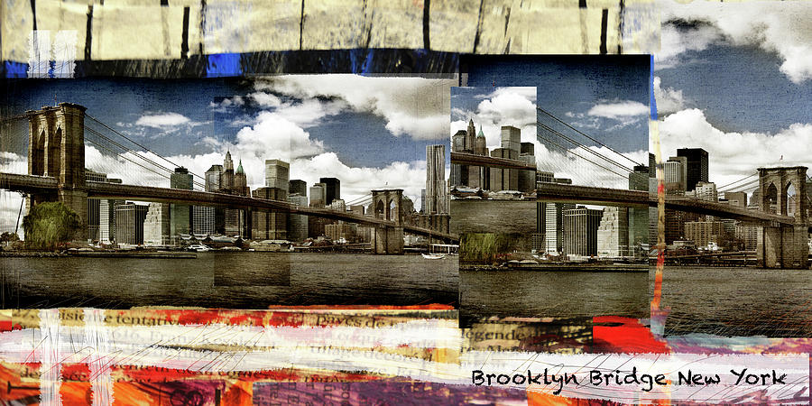 Brooklyn B Squares Digital Art by Luz Graphic Studio