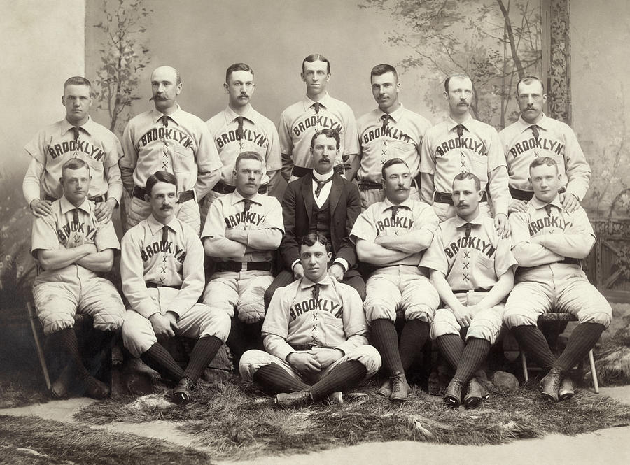 Brooklyn Baseball, 1889 Photograph by Granger Brooklyn Baseball, 1889 Photograph by Granger