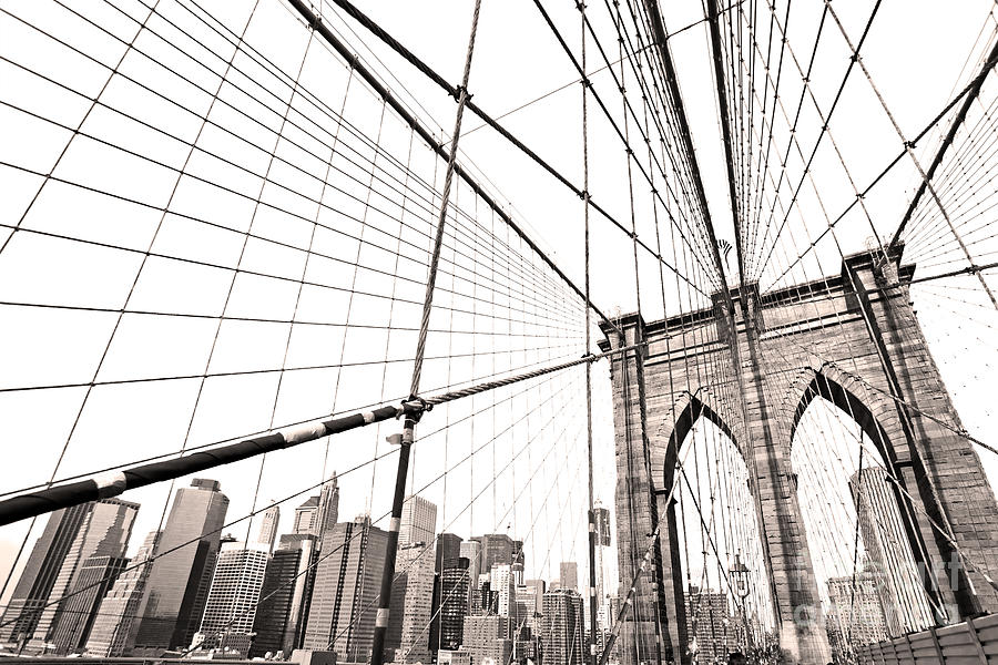 Brooklyn bridge - New York City Photograph by Luciano Mortula