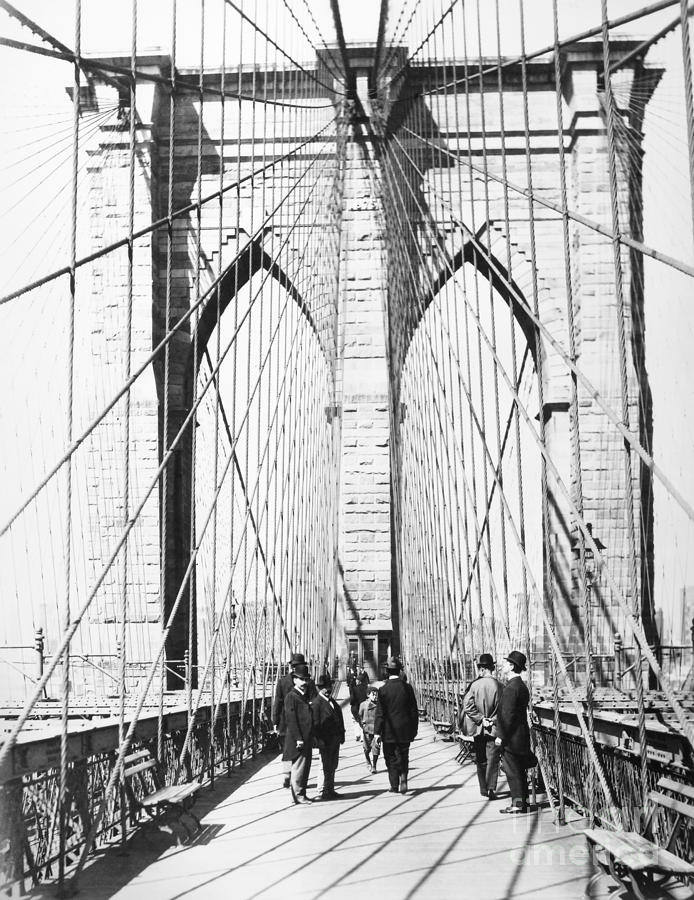 Brooklyn Bridge, 1893 Photograph by Granger