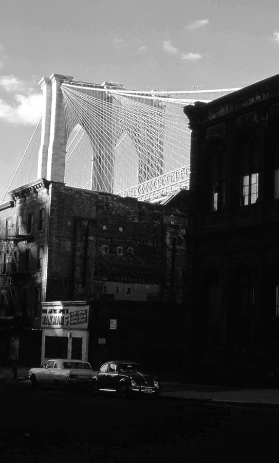 Architecture Photograph - Brooklyn Bridge 1970 by John Schneider