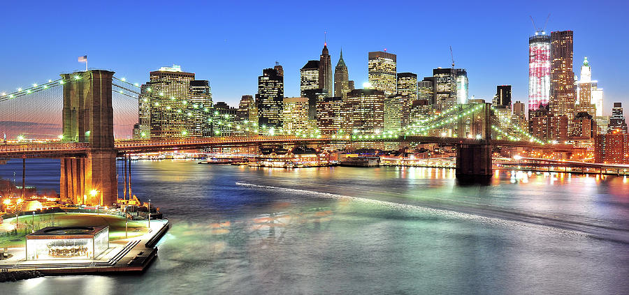 Brooklyn Bridge And Downtown Manhattan Photograph by Ben Leshchinsky