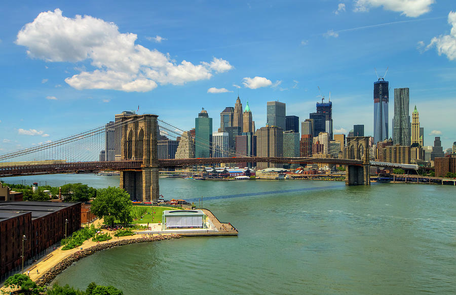 Brooklyn Bridge And Lower Manhattan Photograph by Michael Lee
