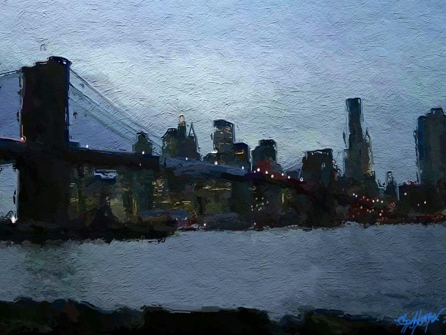 Brooklyn bridge  Digital Art by Anthony Fishburne