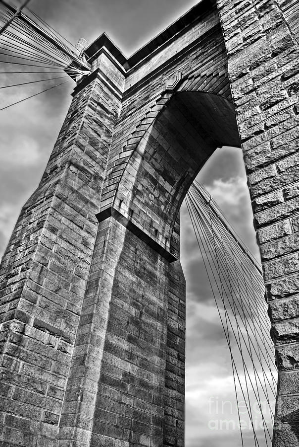 Brooklyn Bridge Arch - Vertical Photograph by Carlos Alkmin