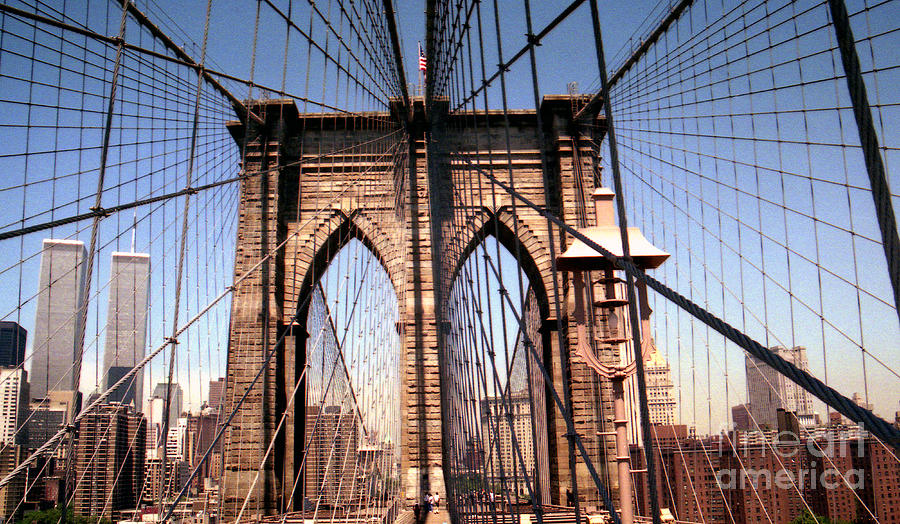 Brooklyn Bridge Before 9/11/01 Photograph by Steven Spak