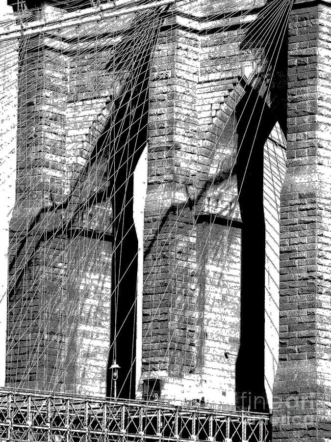 Brooklyn Bridge Detail Photograph by Jacqueline M Lewis