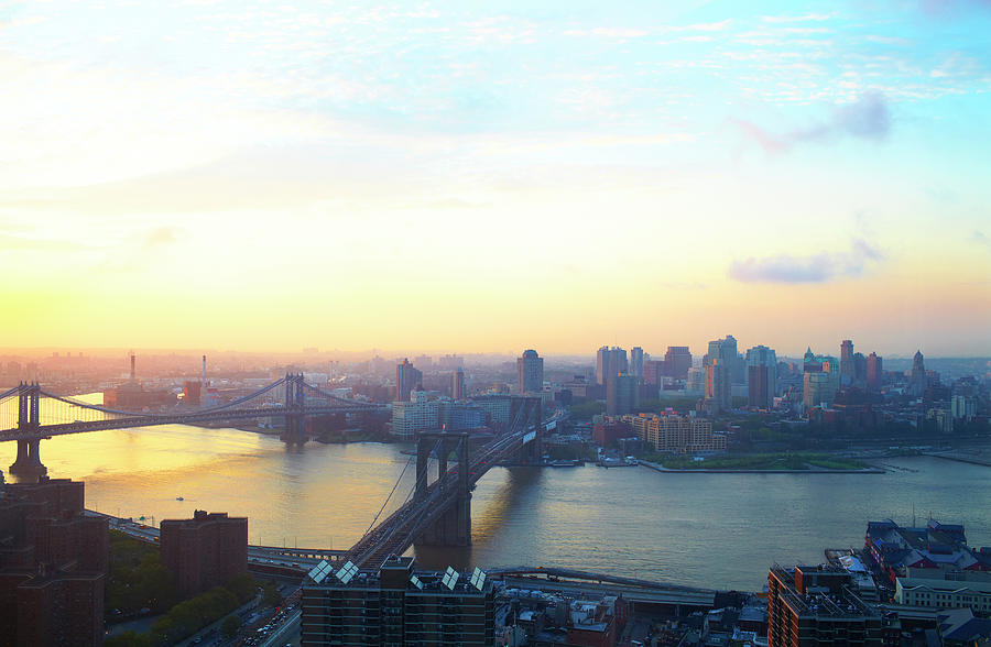 Brooklyn Bridge, Manhattan Bridge Photograph by Johner Images