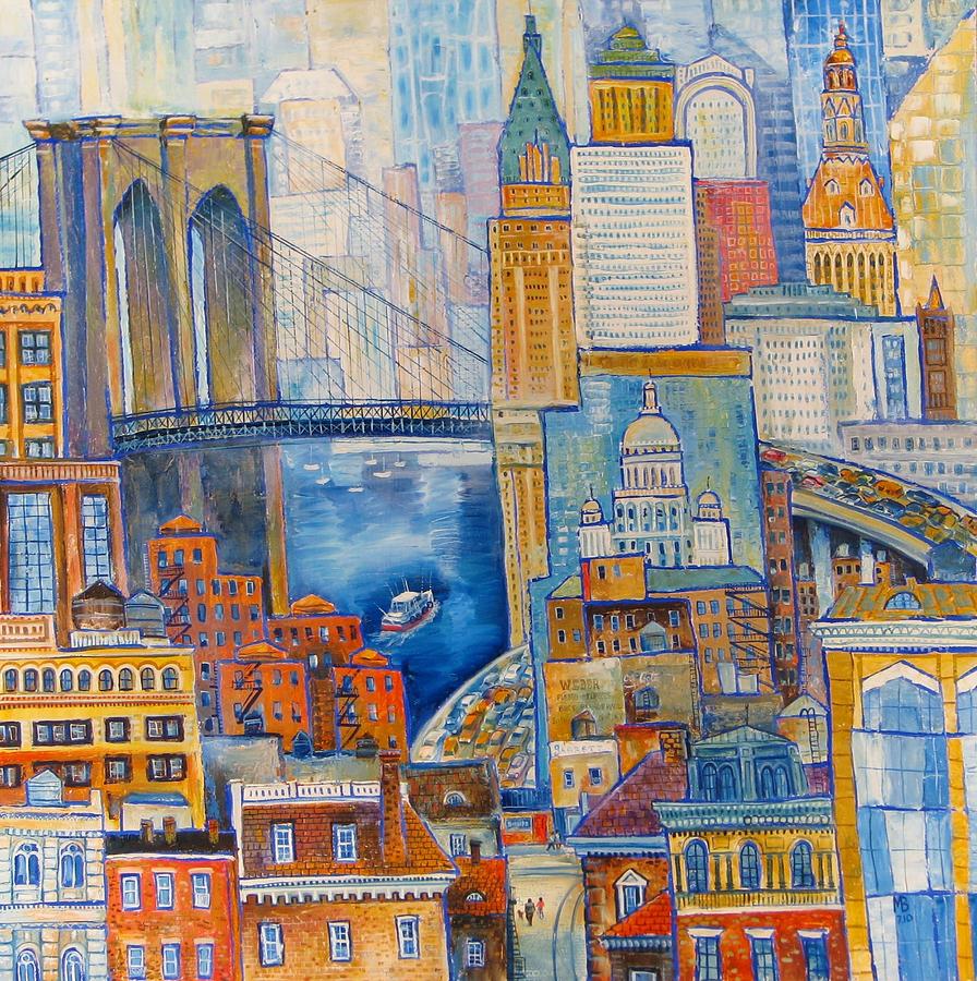Brooklyn bridge Painting by Mikhail Zarovny