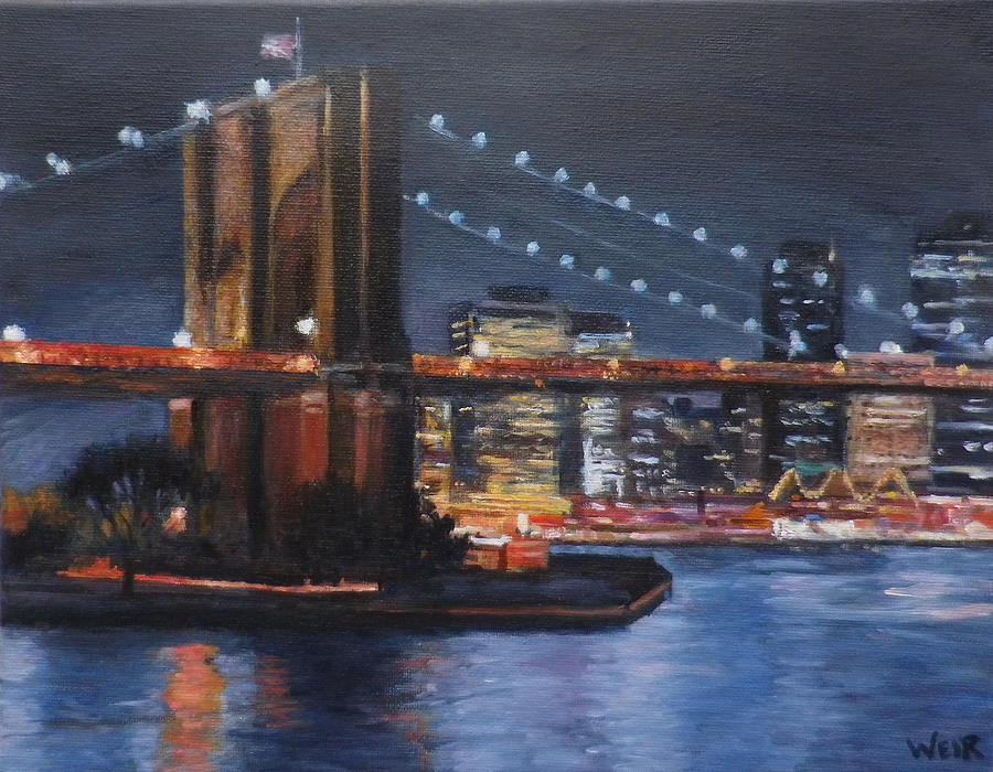 Brooklyn Bridge New York City Painting by Chris Weir
