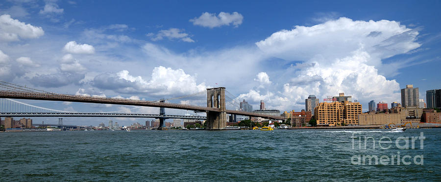 Brooklyn Bridge Photograph - Brooklyn Bridge Panorama by Amy Cicconi