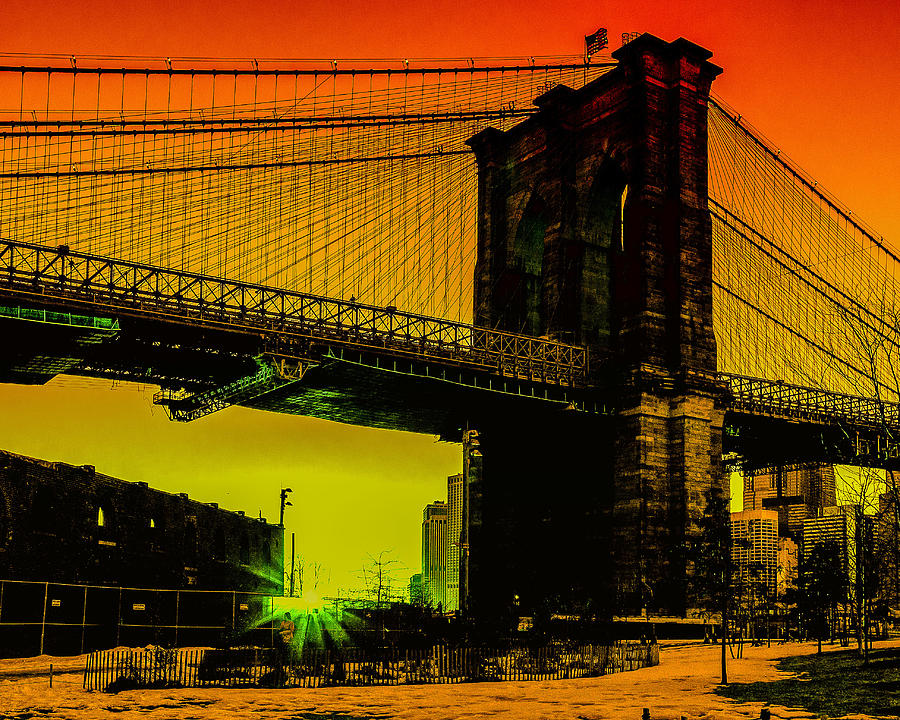 Brooklyn Bridge Pop Photograph by Alissa Beth Photography