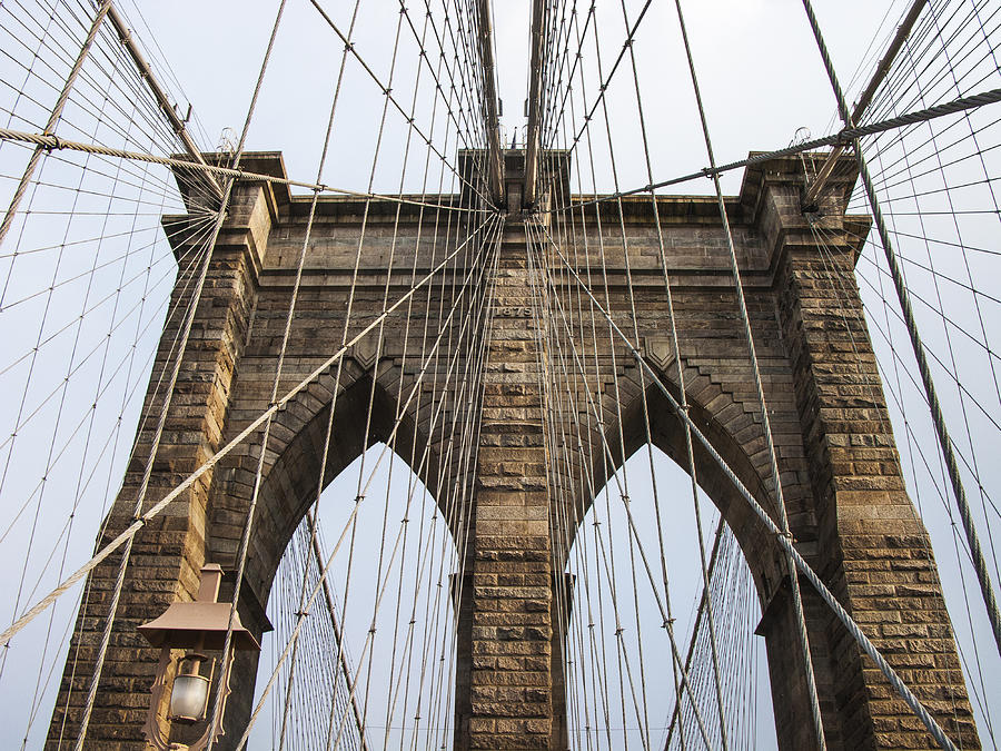 Brooklyn Bridge Tower Photograph by Frank Winters
