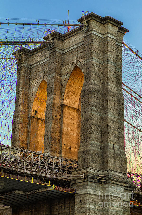 Brooklyn Bridge Tower Photograph by Jerry Fornarotto