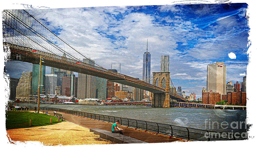 Brooklyn Bridge Ver - 1 Photograph by Larry Mulvehill