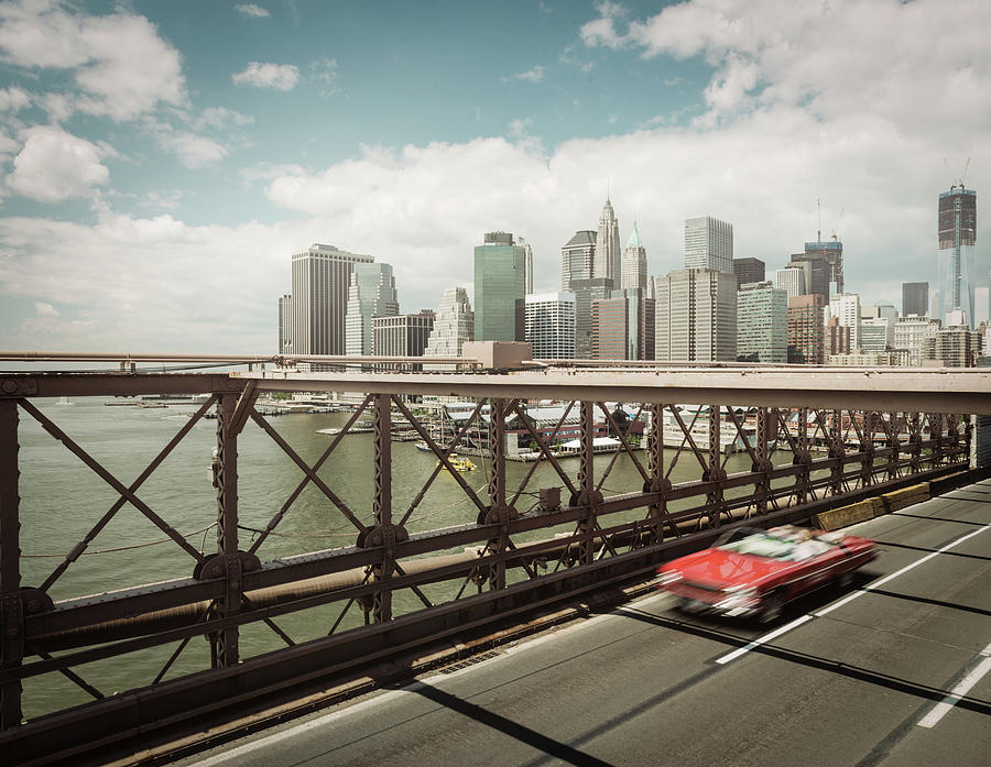 Brooklyn Bridge View Of Lower Manhattan Photograph by Ppampicture