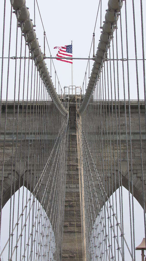 Brooklyn Bridge wires Photograph by Jewels Hamrick