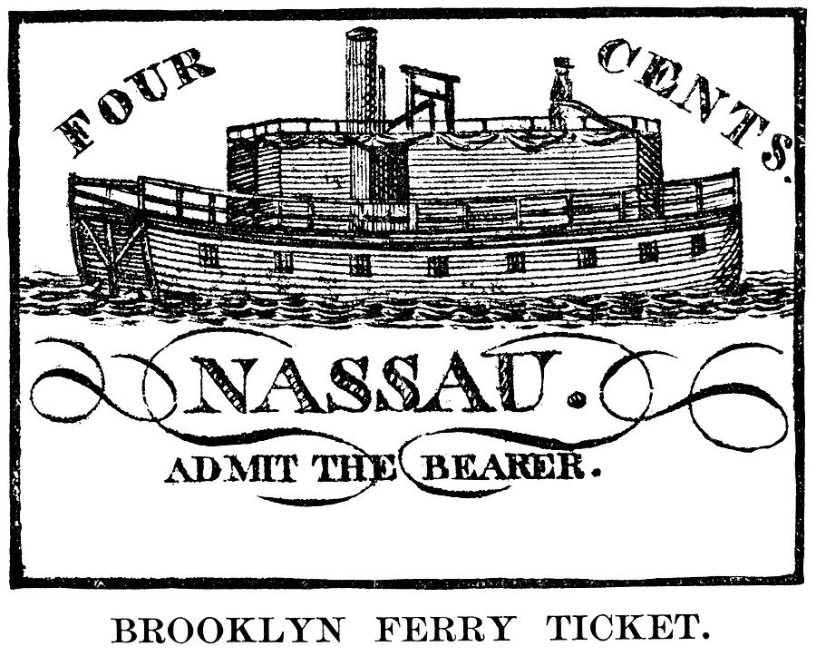 Brooklyn Ferry Ticket Painting by Granger