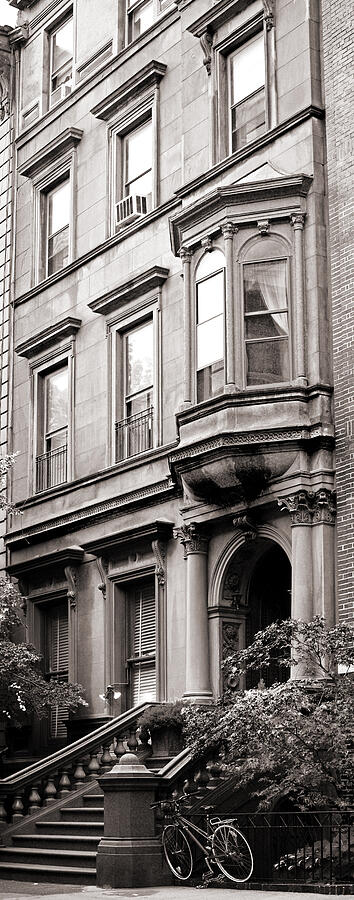 New York City Photograph - Brooklyn Heights -  N Y C - Classic Building and Bike by Carlos Alkmin