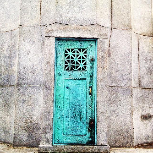 New York City Photograph - Turquoise Door Brooklyn History by Akiba Saeedi