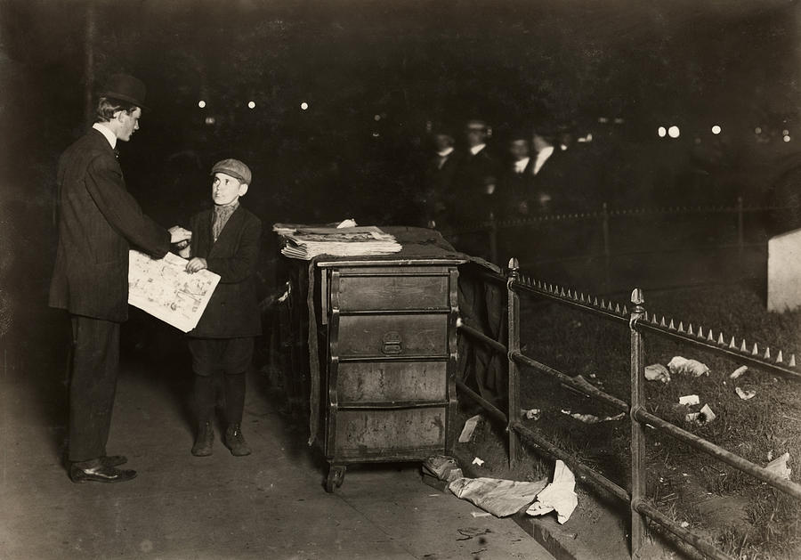 Brooklyn Newsboy, 1910 Photograph by Granger