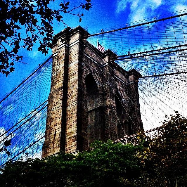 Brooklyn Bridge Photograph - Brooklyn Bridge #1 by Akiba Saeedi
