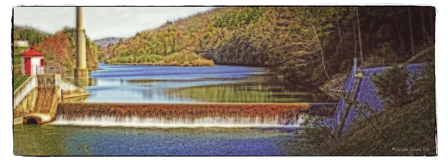Panorama Photograph - Brookville Waterworks Dam Panorama by Darlene Bell Panorama Photograph - Brookville Waterworks Dam Panorama by Darlene Bell