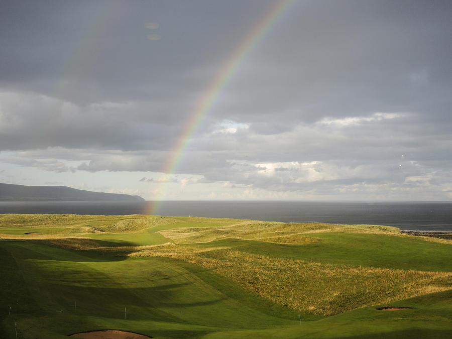 Brora Golf Course Rainbow Photograph by Sally Ross