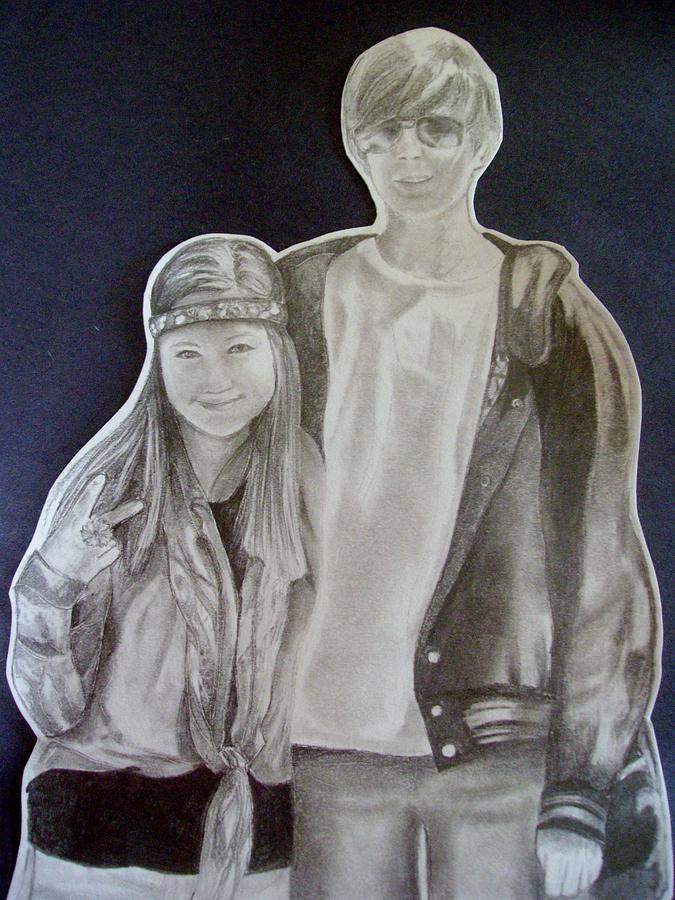 Brother And Sister Drawing by Janet Lavida - Pixels-saigonsouth.com.vn