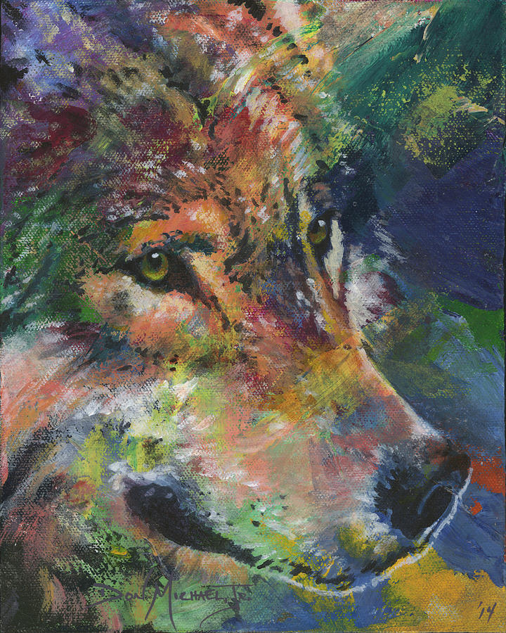 Wolf Painting - Brother Wolf by Don Michael Jr Wolf Painting - Brother Wolf by Don Michael Jr