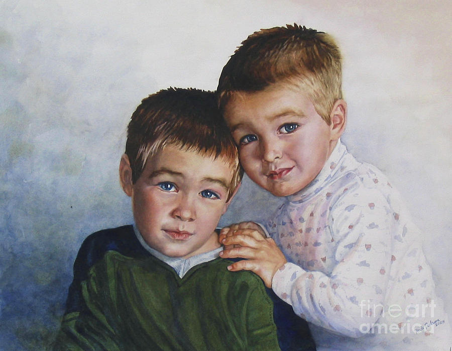 Brothers Painting by Heidi E Nelson