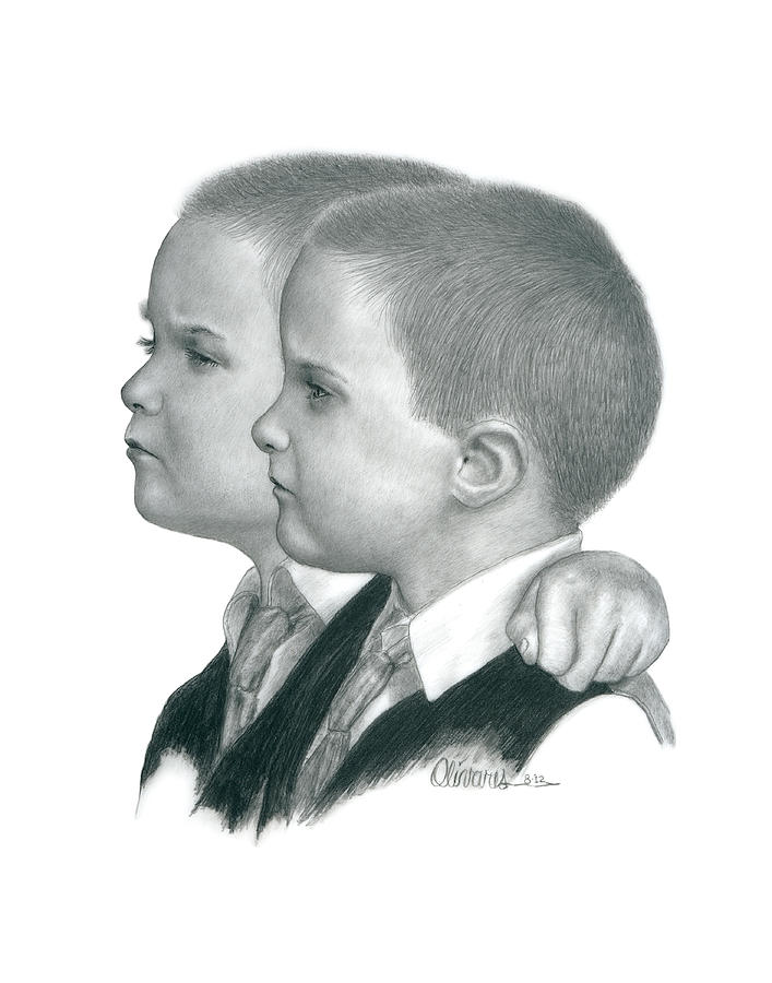 Brothers Drawing by Joe Olivares