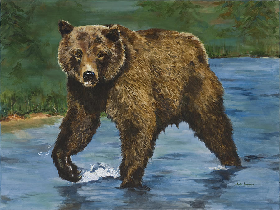 Камчатский бурый медведь описание картины 5 класс. Картина бурый медведь. Бурый медведь живопись. Медведь в искусстве. Бурый медведь маслом.