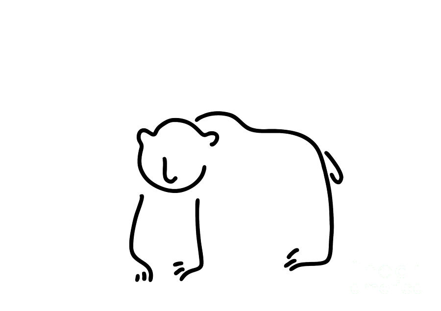 Brown Bear Black Bear Drawing by Lineamentum | Pixels
