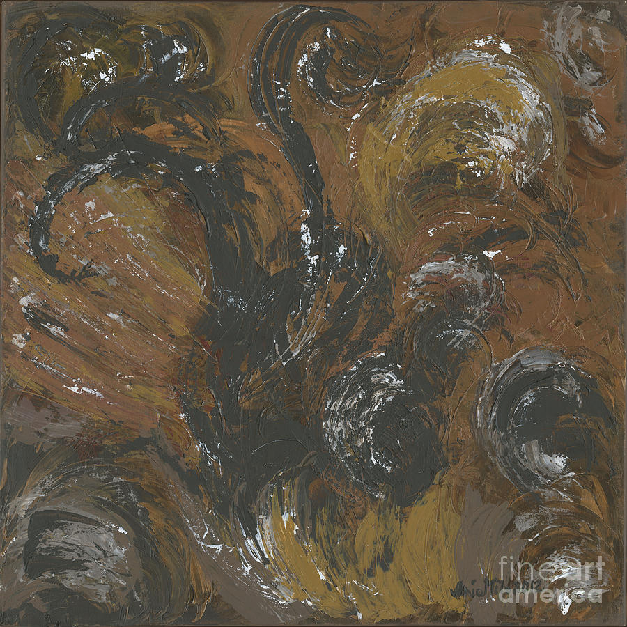 Brown Color of Energy Painting by Ania Milo