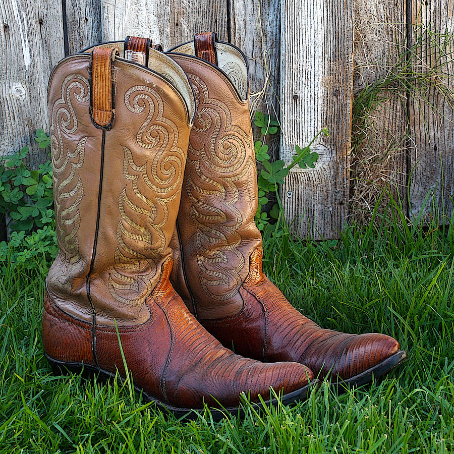 Brown Cowboy Boots Photograph by Art Block Collections