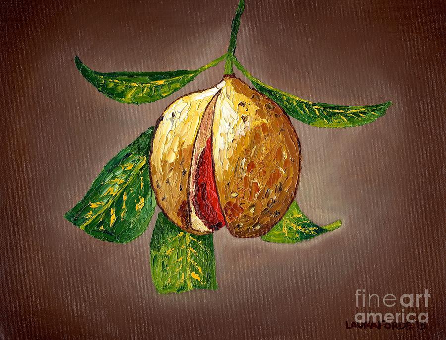 Brown Glow Nutmeg Painting by Laura Forde