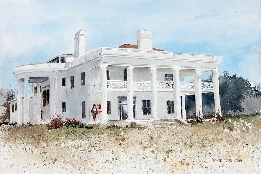 Brown Mansion Painting by Monte Toon