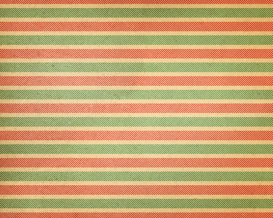 Brown Paper With Holiday Stripes Photograph by Billnoll